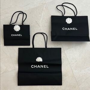 Chanel Black Tote Bag Trio